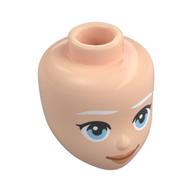 Minidoll Head, White Eyebrows, Bright Light Blue Eyes, Peach Lips Hellnougat