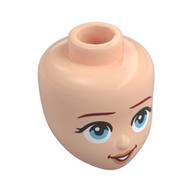 Minidoll Head, Dark Red Eyebrows, Bright Light Blue Eyes, Looking Up Hellnougat