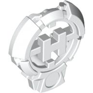 Large Figure Chest Badge with 'H' Hero Factory Logo Design Weiß