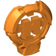 Large Figure Chest Badge with 'H' Hero Factory Logo Design Orange