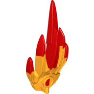 Large Figure Weapon Accessory, Flame with Marbled Bright Light Orange Pattern Red