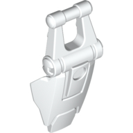 Large Figure Shield, with Handle for Clip White