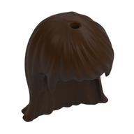 Haare lang gerade [2 Löcher] Dunkelbraun