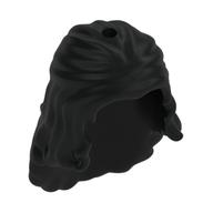 Hair Long Wavy, Partially Tied Back [2 Holes] Black
