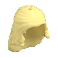 Hair Long Wavy, Partially Tied Back [2 Holes] Leuchtendes Hellgelb