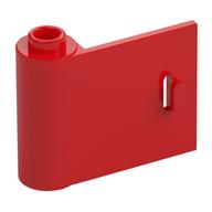 Door 1 × 3 × 2 Left - Open Between Top and Bottom Hinge Red
