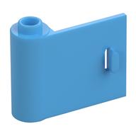 Door 1 × 3 × 2 Left - Open Between Top and Bottom Hinge Mittelblau