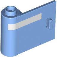 Door 1 × 3 × 2 Left - Open Between Top and Bottom Hinge with White Line print Medium Blue