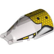 Windscreen 7 × 4 × 2 Round with Handle with Yellow Honeycomb print Trans-Brown