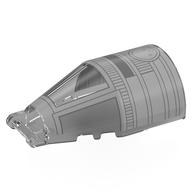 Windscreen 7 × 4 × 2 Round with Handle with Dark/Light Bluish Grey Cockpit print Transparent