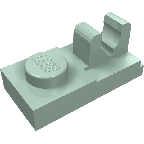 Plate Special 1 × 2, Top Clip [Split] Sand Green