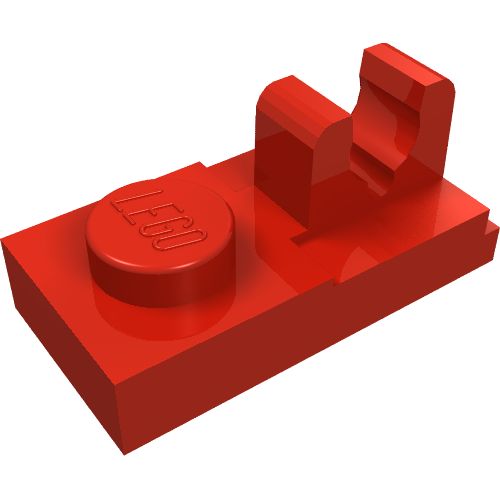 Plate Special 1 × 2, Top Clip [Split] Rot