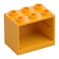 Cupboard 2 × 3 × 2 with Hollow Studs Bright Light Orange