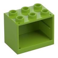 Cupboard 2 × 3 × 2 with Hollow Studs Lime