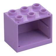 Cupboard 2 × 3 × 2 with Hollow Studs Medium Lavender