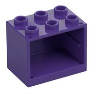 Cupboard 2 × 3 × 2 with Hollow Studs Dunkellila