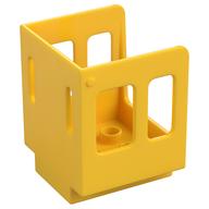 Duplo Train Cabin 3 × 3 × 3 1/2 Large Side Windows [Plain] Gelb