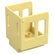 Duplo Train Cabin 3 × 3 × 3 1/2 Large Side Windows [Plain] Bright Light Yellow
