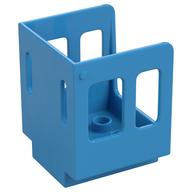 Duplo Train Cabin 3 × 3 × 3 1/2 Large Side Windows [Plain] Dunkelazur