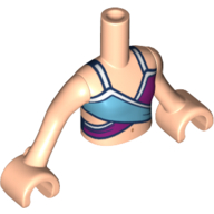 Minidoll Torso Girl with Bikini Dark Purple, Medium Blue Hellnougat