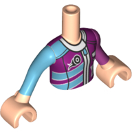 Minidoll Torso Girl with Race Suit, Zippers, Tyre Hellnougat