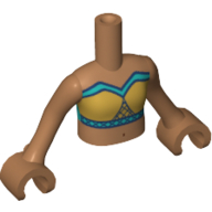 Minidoll Torso Girl with Pearl Gold, Medium Azure Bikini Medium Nougat