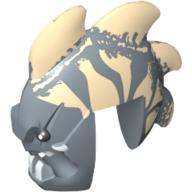 Minifig Head Special, Henchman Creature with Fins (Jawson) Sand Blue