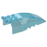 Windschutzscheibe 8 × 4 × 2 mit 4 Noppen und Griff Transparent-Hellblau