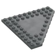 Wedge Plate 10 × 10 Cut Corner [No Centre Studs] Dunkelblaugrau