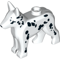 Animal, Dog, Alsatian / German Shepherd (Police Dog) with Dalmatian Print White