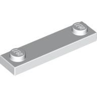 Plate Special 1 × 4 with 2 Studs, 3 Bottom Tubes Weiß