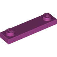 Plate Special 1 × 4 with 2 Studs, 3 Bottom Tubes Magenta