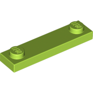 Plate Special 1 × 4 with 2 Studs, 3 Bottom Tubes Limette