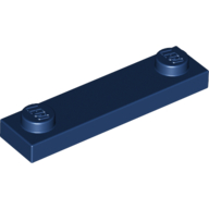 Plate Special 1 × 4 with 2 Studs, 3 Bottom Tubes Dunkelblau