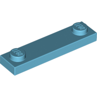Plate Special 1 × 4 with 2 Studs, 3 Bottom Tubes Mittelazur