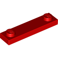 Plate Special 1 × 4 with 2 Studs, 3 Bottom Tubes Rot