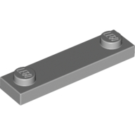 Plate Special 1 × 4 with 2 Studs, 3 Bottom Tubes Hellblaugrau