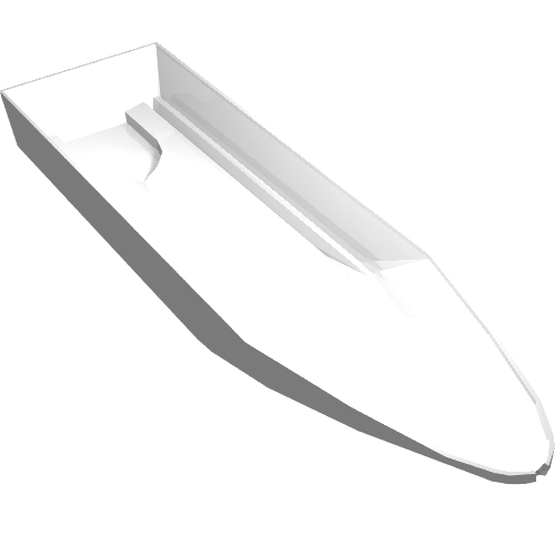 Boat Hull 8 × 28 × 3 White