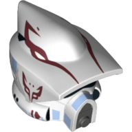 Helmet ARF Trooper, Elite, Dark Red Markings Print White