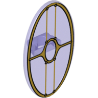 Shield Ovoid with Grip and Gungan Patrol Shield Print Trans-Purple