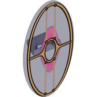 Shield Ovoid with Grip and Gungan Patrol Shield Print Trans-Purple