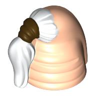Head Top, Cerean Skull Top with White Ponytail Hair Print (Ki-Adi-Mundi) Hellnougat