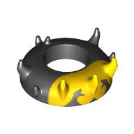 Head Top Zabrak Horns with Yellow Print (Savage Opress) Schwarz