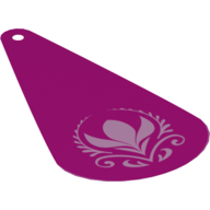 Neckwear Cape, Long with Floral Crest (Elsa) Print Magenta