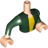 Minidoll Torso Man with Dark Green Jacket, Yellow Shirt Hellnougat