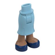 Minidoll Hips and Long Skirt with Medium Brown Legs, Dark Blue Shoes print Mittelazur