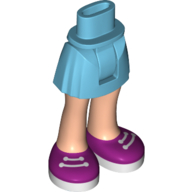 Minidoll Hips and Short Skirt with Light Nougat Legs and Magenta Shoes with Laces Print [Thick Hinge] Mittelazur