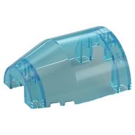Aircraft Fuselage Curved Forward 6 × 7 × 2 2/3 Top in Transparent-Hellblau