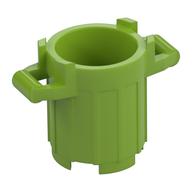 Trash Can with 4 Cover Holders Lime