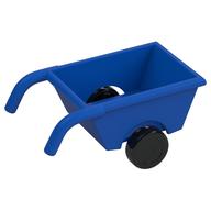 Duplo Wheelbarrow with Thick Black Wheels Blue
